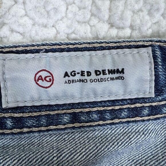 Adriano Goldschmied Jeans Men’s 30R (Actual 32x33) Blue Everett Slim Straight - Picture 8 of 14